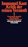 Werkausgabe in 12 Bänden: III/IV: Kritik der reinen Vernunft (suhrkamp taschenbuch wissenschaft) livre