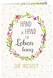 Grußkarte - Hand in Hand: Zur Hochzeit livre