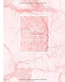Wochenplaner 2018-2019: Rose Marble Trendy Design, von August 2018 bis Juli 2019, 20 x 25 cm (clever livre