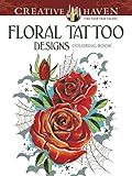 Floral Tattoo Designs Adult Coloring Book livre