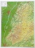 Schwarzwald 1:200.000 ohne Rahmen: Reliefkarte Schwarzwald 1:200.000 (Tiefgezogenes Kunststoffrelief livre