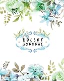 Bullet Journal: Green Watercolor Flower - 8