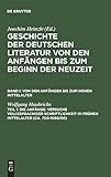 Geschichte der deutschen Literatur von den Anfängen bis zum Beginn der Neuzeit. Von den Anfängen b livre