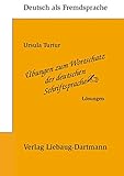 Übungen zum Wortschatz der deutschen Schriftsprache: Lösungsbuch livre