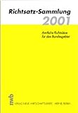 Richtsatz-Sammlung 2001: Pauschbeträge für unentgeltliche Wertabgaben livre