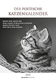 Der poetische Katzenkalender 2018 - Literarischer Bildkalender (24 x 34) - mit Zitaten - schwarz/wei livre