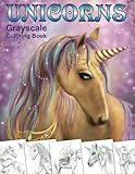 Unicorns. Grayscale Coloring Book: Coloring Book for Adults livre