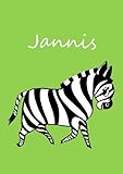 Malbuch / Notizbuch / Tagebuch - Jannis: DIN A4 - blanko - Zebra livre