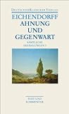 Ahnung und Gegenwart: Sämtliche Erzählungen I (DKV Taschenbuch) livre