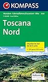 Toscana Nord: Wanderkarten-Set in der Schutzhülle mit Radrouten. GPS-genau. 1:50000 (KOMPASS-Wander livre