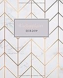 Wochenplaner 2018-2019: Oktober 2018 bis Dezember 2019, modernes Marble Cover Design mit rose-gold P livre