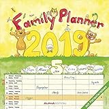 Familienplaner 2019 - Broschürenkalender (30 x 60 geöffnet) - mit 6 Spalten - mit Ferienterminen - livre