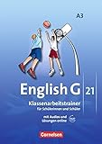 English G 21 - Ausgabe A / Band 3: 7. Schuljahr - Klassenarbeitstrainer mit Lösungen und Audio-Mate livre