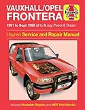 Vauxhall/Opel Frontera Petrol & Diesel (91 - Sept 98) J To S livre