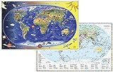 Kinderweltkarte / Staaten der Erde mit Flaggenrand: DUO-Schreibunterlage livre
