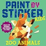 Paint by Sticker Kids: Zoo Animals: Create 10 Pictures One Sticker at a Time! livre