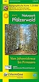 Naturpark Pfälzerwald /Vom Johanniskreuz bis Pirmasens: Naturparkkarte 1:25 000 mit Wander- und Rad livre