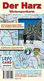 Wintersportkarte - Der Harz: mit transparentem Wald und farbigen Höhenstufen. Maßstab 1:50000. Sta livre